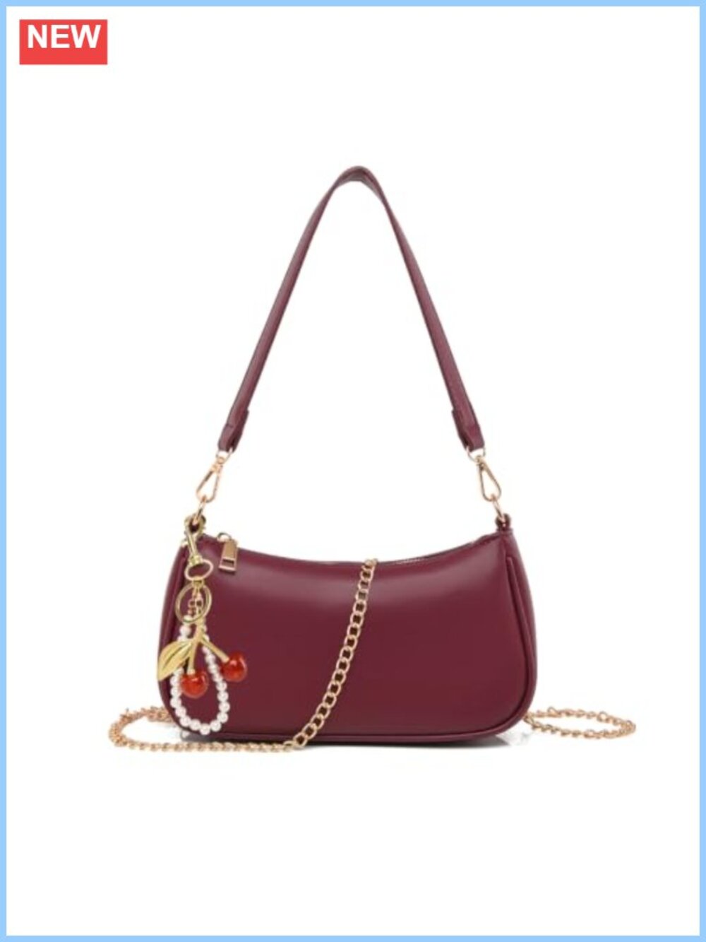 PU Leather Small Shoulder Bag Mini Purse Retro Hobo Zipper Crossbody